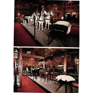 Carriage Museum Genesee Country Village Postcard Horse Drawn Vehicles Gaslight E